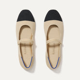 The Square Mary Jane - Cream Captoe