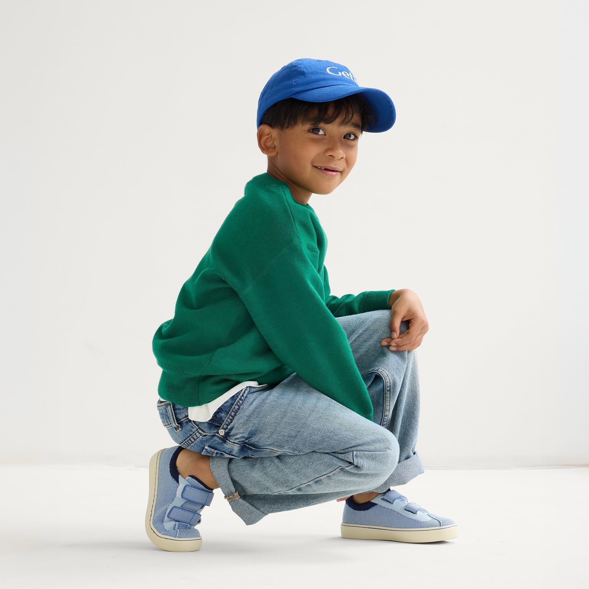 The Kids Strap Sneaker - Berry Blue
