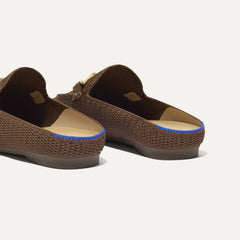 The Double Bit Loafer Mule - Cinnamon Raffia-Knit
