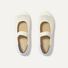 The Kids Mary Jane - White Open-Knit