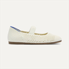 The Kids Mary Jane - White Open-Knit