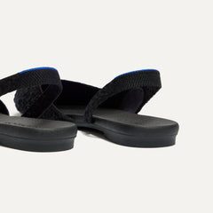 The Almond Slingback - Black Bouclé