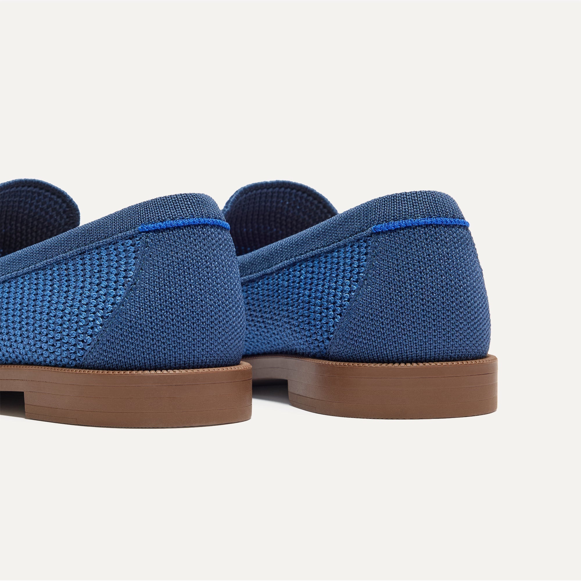 The Penny Loafer - Blue Raffia-Knit