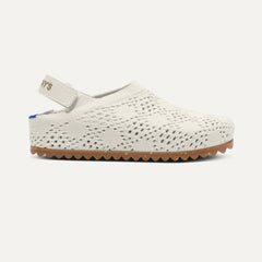 The Kids Clog - White Crochet