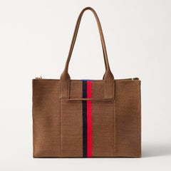 The Classic Tote - ReVelvet™ Cinnamon Stripe