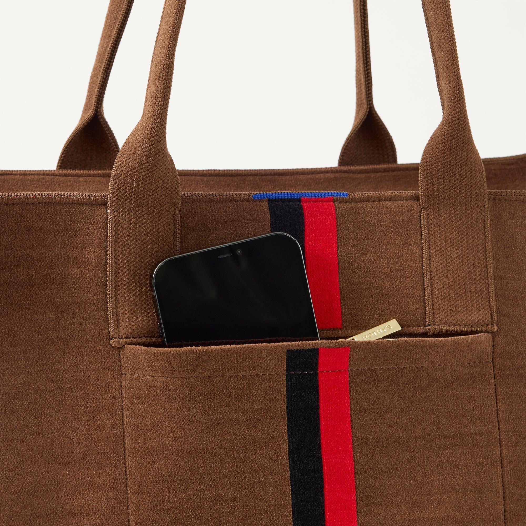 The Classic Tote - ReVelvet™ Cinnamon Stripe