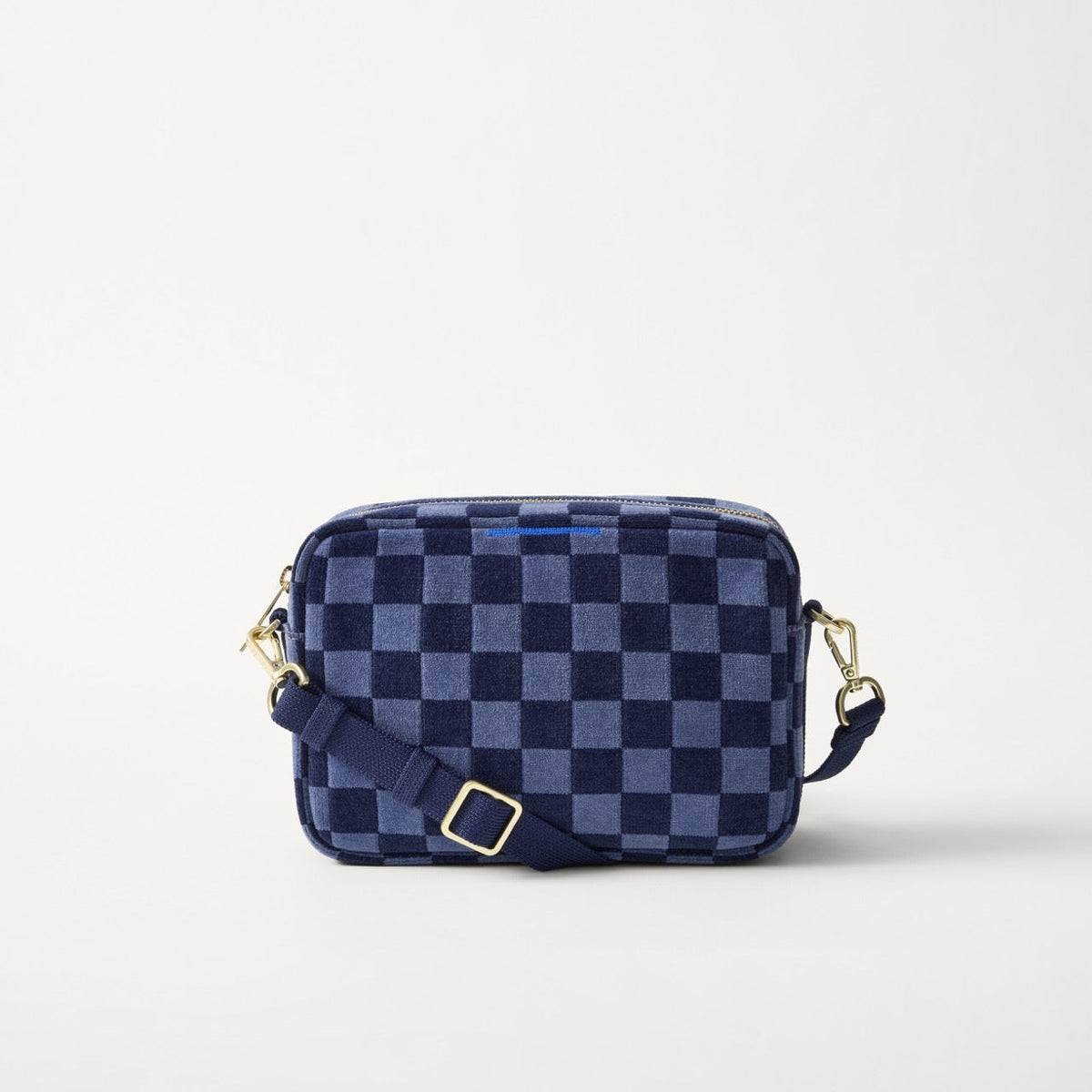 The Crossbody Camera Bag - ReVelvet™ Blue Ink