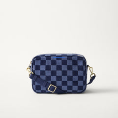 The Crossbody Camera Bag - ReVelvet™ Blue Ink
