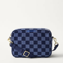 The Crossbody Camera Bag - ReVelvet™ Blue Ink