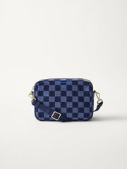 The Crossbody Camera Bag - ReVelvet™ Blue Ink