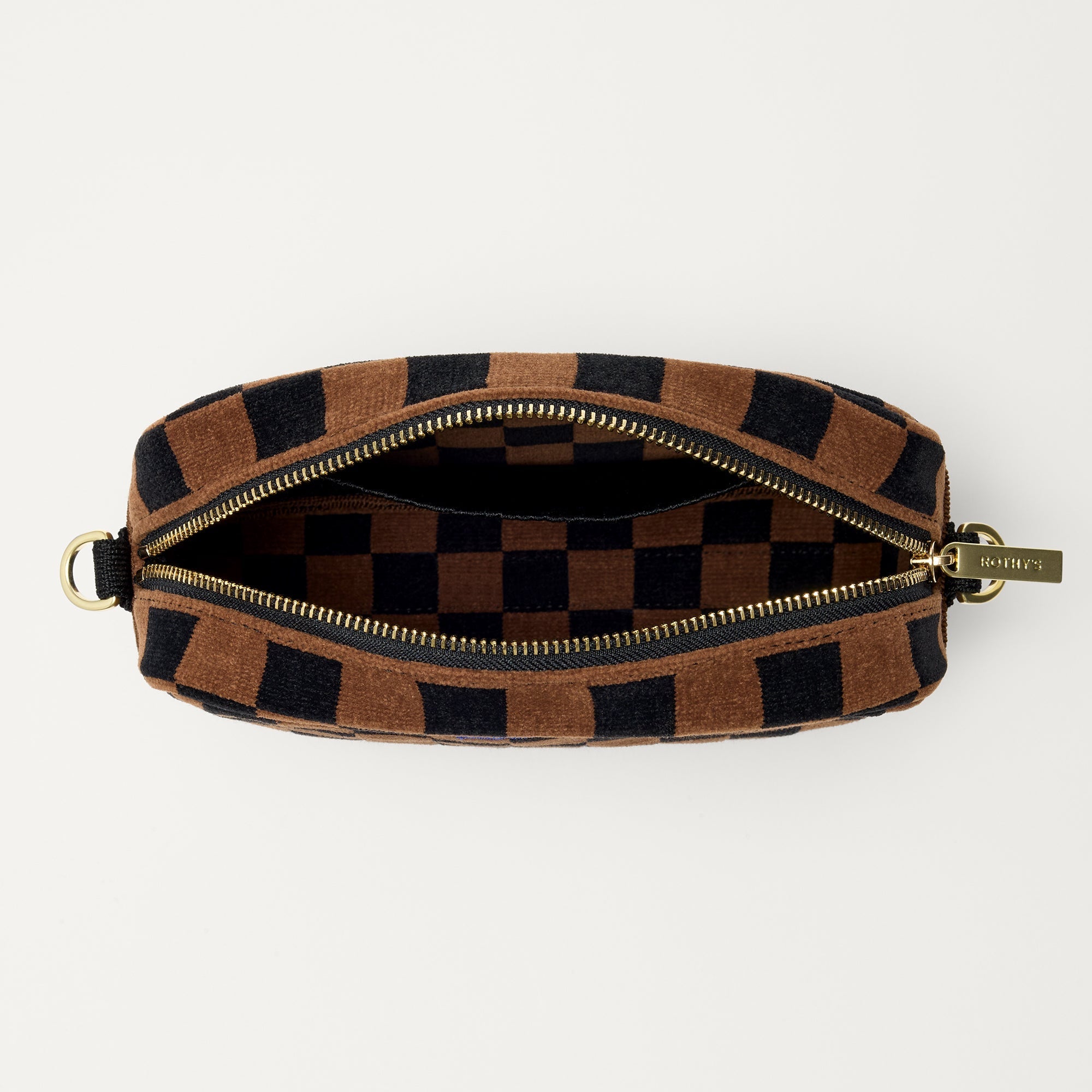 The Crossbody Camera Bag - ReVelvet™ Umber Check
