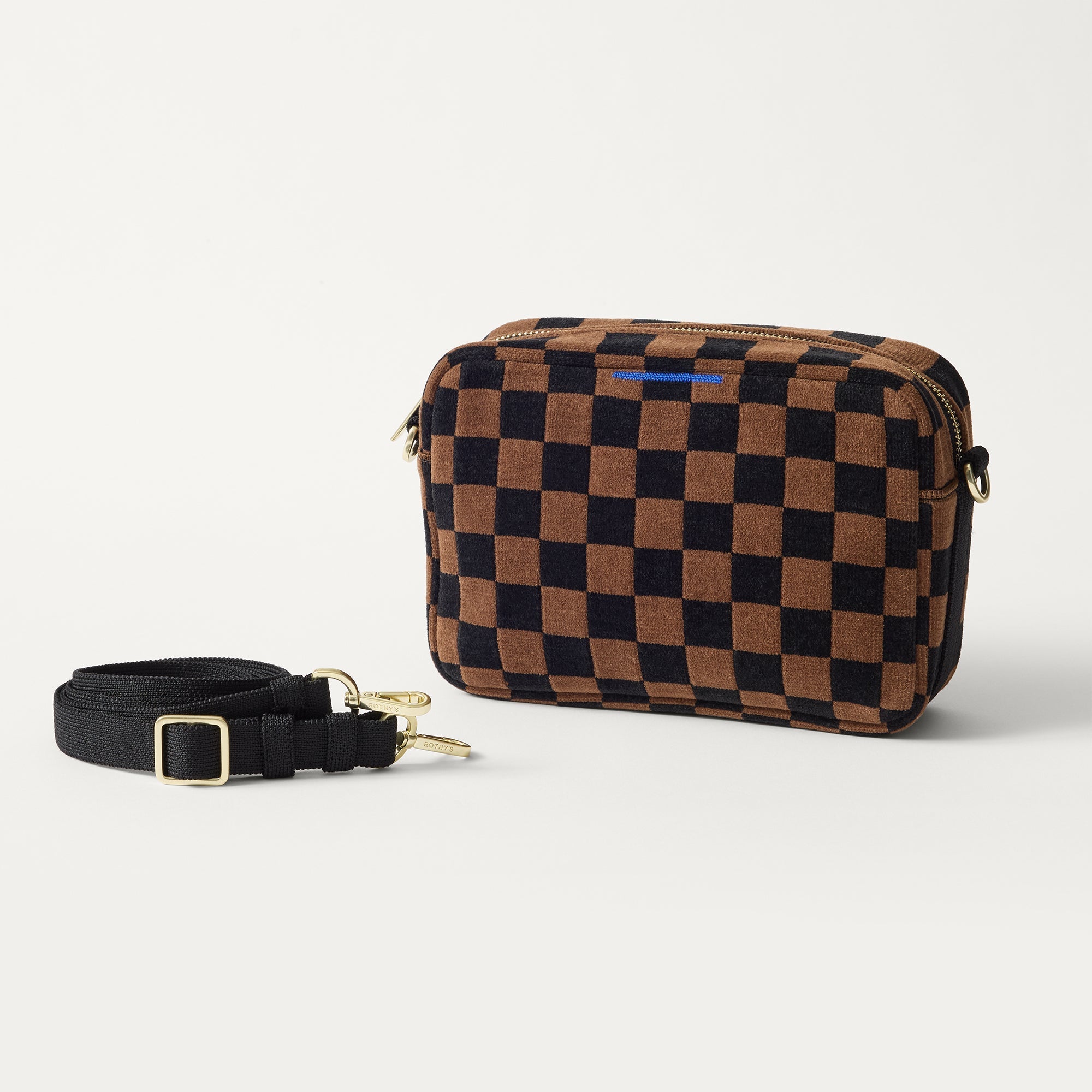 The Crossbody Camera Bag - ReVelvet™ Umber Check